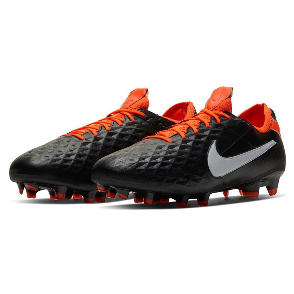 Nike Tiempo Legend 8 Elite IV FG DNA Soccer Black Orange (CI7587-018) Mens 6.5